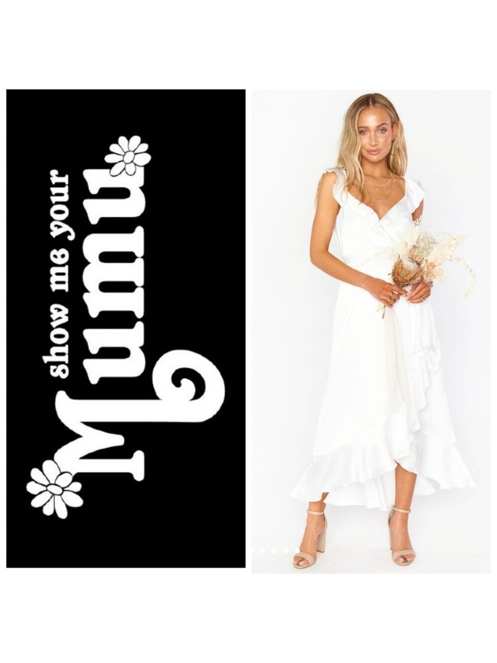 NWOT Show Me Your Mumu Samantha Ruffle Wrap Dress Sz L